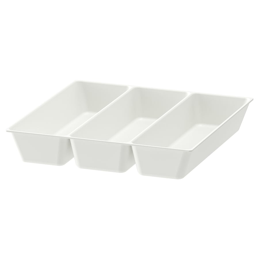 UPPDATERA, galda piederumu organizators 31.6x30.6x5 cm baltā krāsā