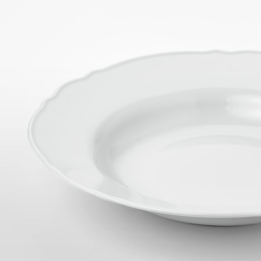UPPLAGA zupas šķīvis, baltā krāsā, 26 cm
