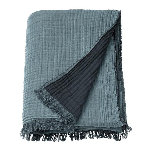 VALLKRASSING - pled, 150x200 cm, jasny niebieskoszary