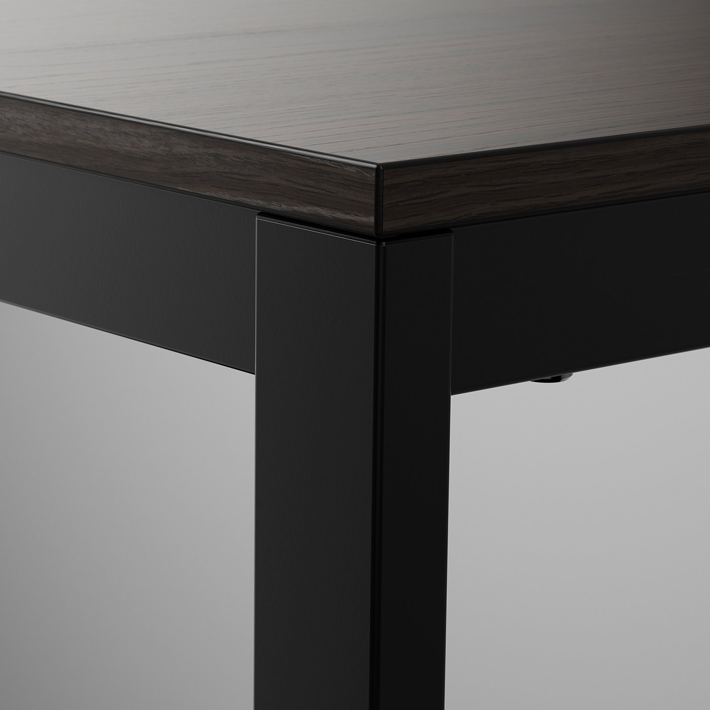 ikea vangsta raskladnoj stol chernyj temno korichnevyj 80 120x70 sm 404 201 55