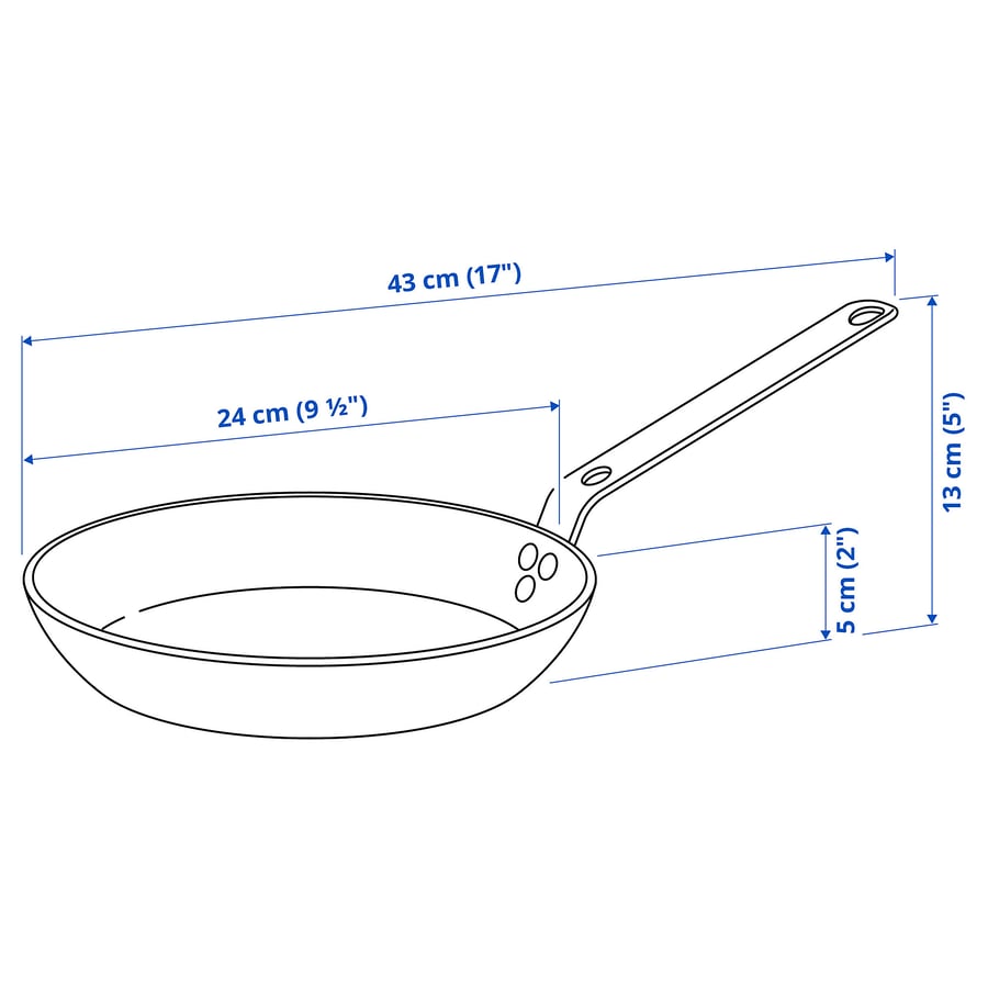 VARDAGEN panna, oglekļa tērauds, 24 cm