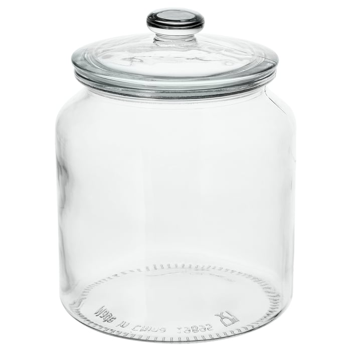 VARDAGEN Банка з кришкою, безбарвне скло 1.9 л