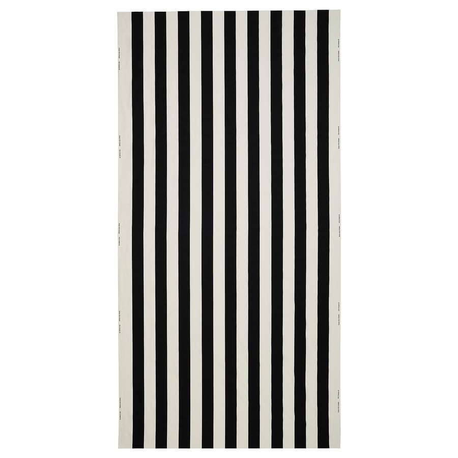 VARGTÖREL  audums, 150x300 cm, melna/balta  