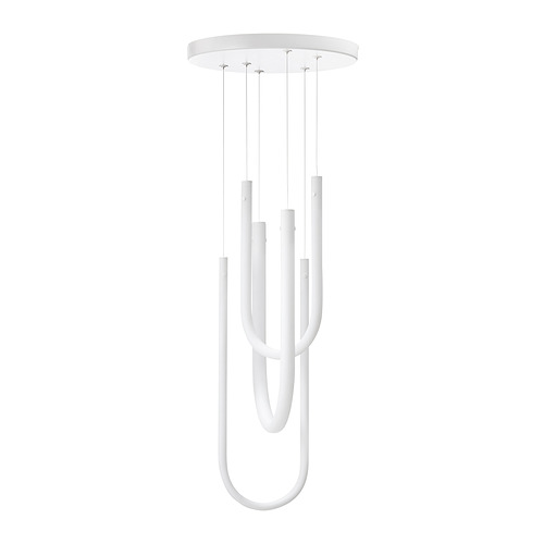 VARMBLIXT - lampa wisząca LED, 46 cm, biały szkło matowe