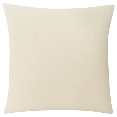 Poduszka Videplatmal, beżowa, kwadratowa, gładka tkanina, miękka mieszanka bawełny.