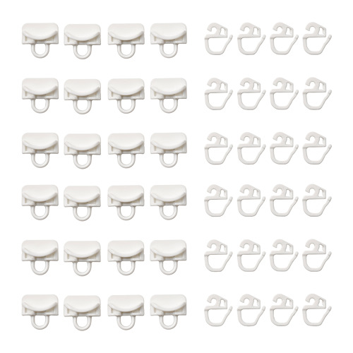 VIDGA - ślizgi i haczyki do zasłon, biały