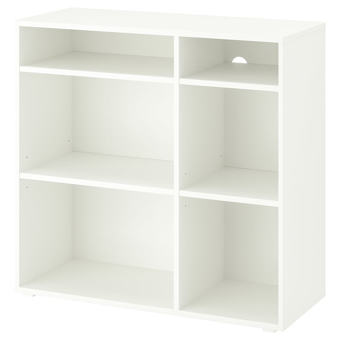 VIHALS Стелаж 4 полиці, білий, 95x37x90 см
