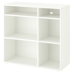 VIHALS Стелаж 4 полиці - білий 95x37x90 см