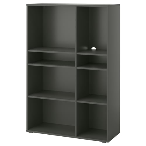 VIHALS Стелаж 6 полиць - темно-сірий 95x37x140 см