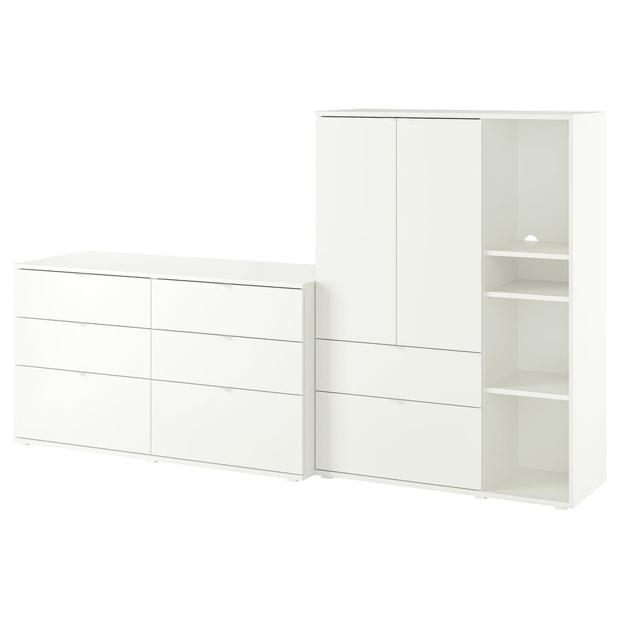 VIHALS plaukts, balts, 245x47x140 cm