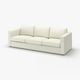 Sofa VIMLE, jasny beż, tkanina tweedowa, prostokątny kształt, opływowy design.