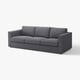 Sofa VIMLE, szare, nowoczesne, trzyosobowe, czyste linie.
