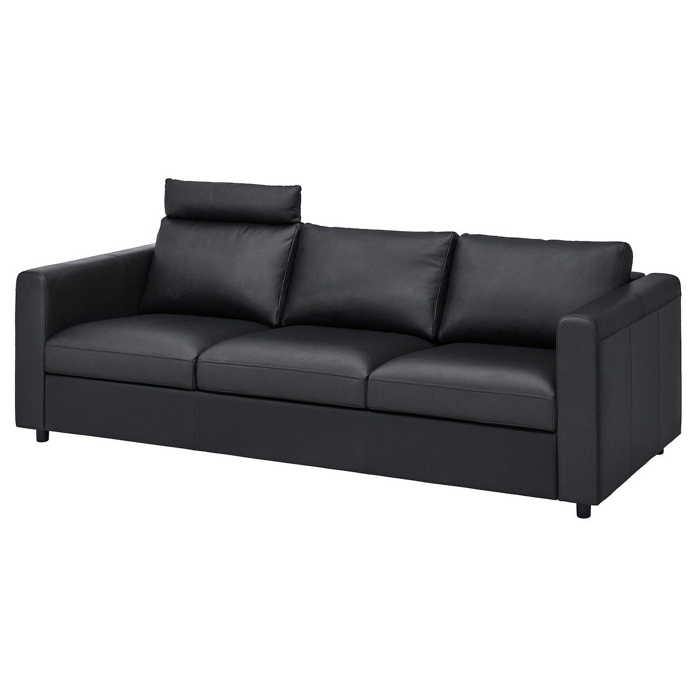 VIMLE Sofa 3-osobowa - z zagłówkiem/Grann/Bomstad czarny