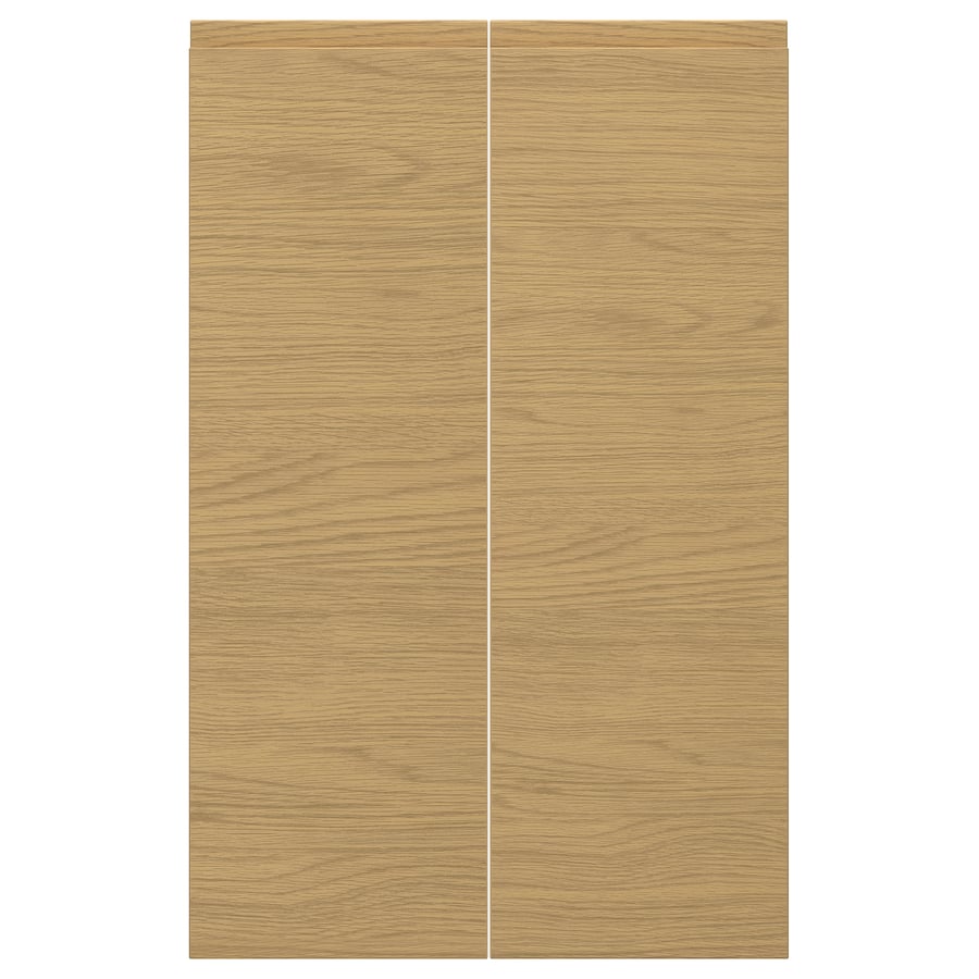 VOXTORP stūra skapīša durvis, 2 gab., labā puse/ozolkoka imitācija, 25x80 cm
