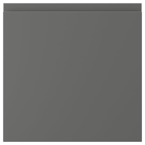 Szafka kuchenna VOXTORP, ciemnoszara, prostokątna, gładka powierzchnia, minimalistyczny design.