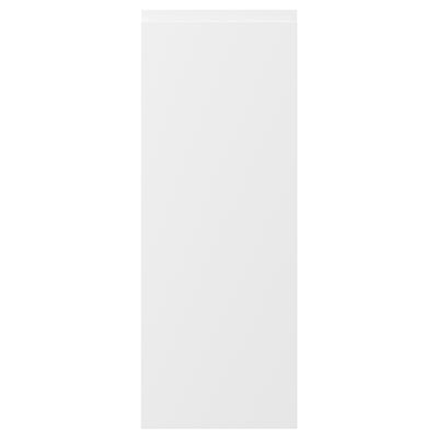 VOXTORP: matowa biała szafka kuchenna z eleganckimi, zintegrowanymi uchwytami; Nowoczesny, minimalistyczny design.