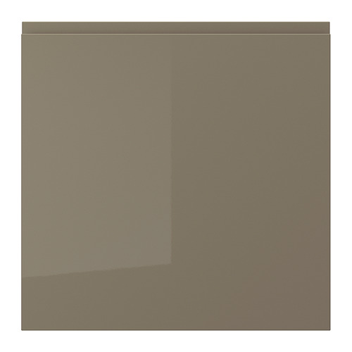 VOXTORP - drzwi, 60x60 cm, połysk ciemnoszarobrązowy