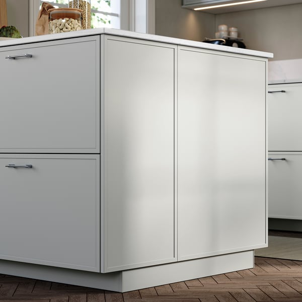 ASPUDDEN Decorative cover panel, light grey, 62x80 cm