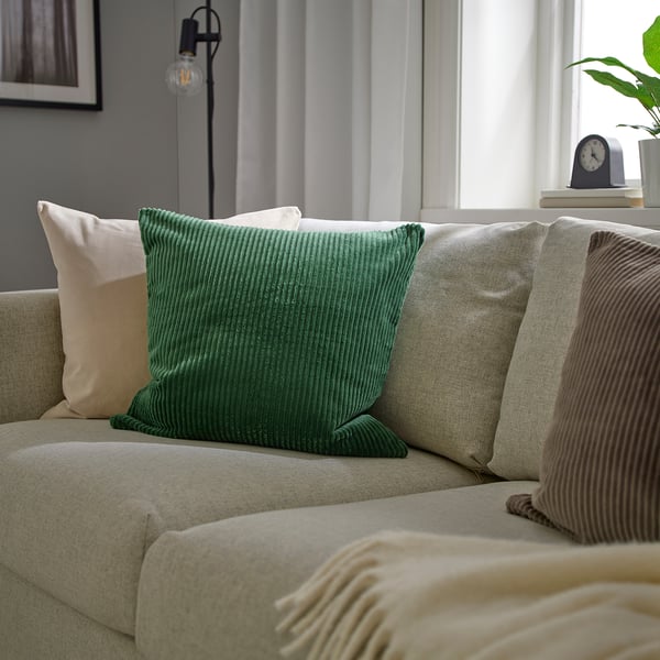 ÅSVEIG Cushion cover, dark green, 50x50 cm