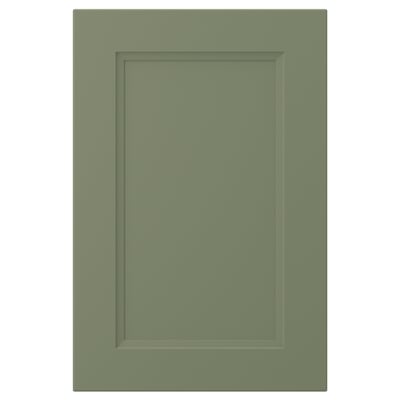 A green AXSTAD cabinet door with a flat panel design.