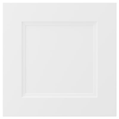 AXSTAD white kitchen drawer, matte finish, fiberboard, melamine back, plastic front.