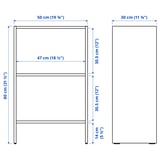 Illustration with measurements for the product: BAGGEBO.