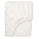 BALSAMPOPPEL white organic cotton fitted sheet, elastic fit, soft & breathable.