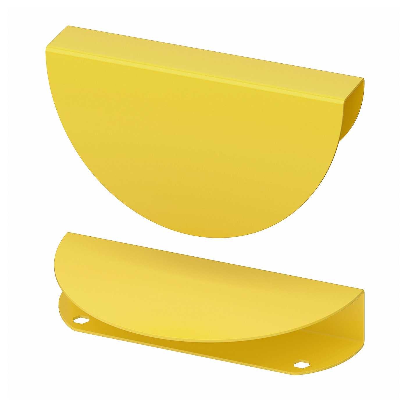 BEGRIPA handle, yellow/half-round, 130 mm - IKEA