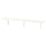 Berghult wall shelf, white. Simple, rectangular design with bevelled and smooth edges.