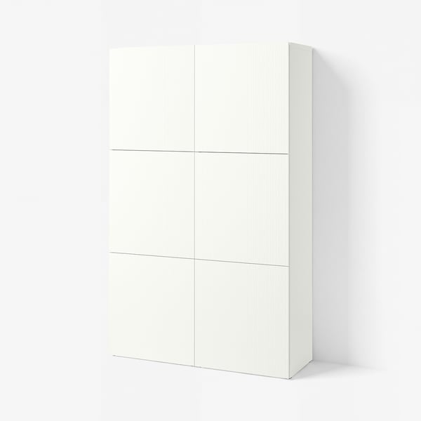 BESTÅ Storage combination with doors, white/Förvaltare white, 120x42x193 cm