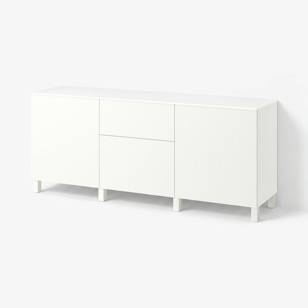 BESTÅ Storage combination with drawers, white/Förvaltare white, 180x42x75 cm