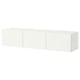 BESTÅ TV bench with doors, white/Förvaltare white, 180x42x38 cm