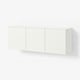 BESTÅ Wall-mounted cabinet combination, white Förvaltare/white high-gloss white, 180x42x65 cm