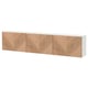 BESTÅ Wall-mounted cabinet combination, white/Hedeviken oak veneer, 180x22x38 cm