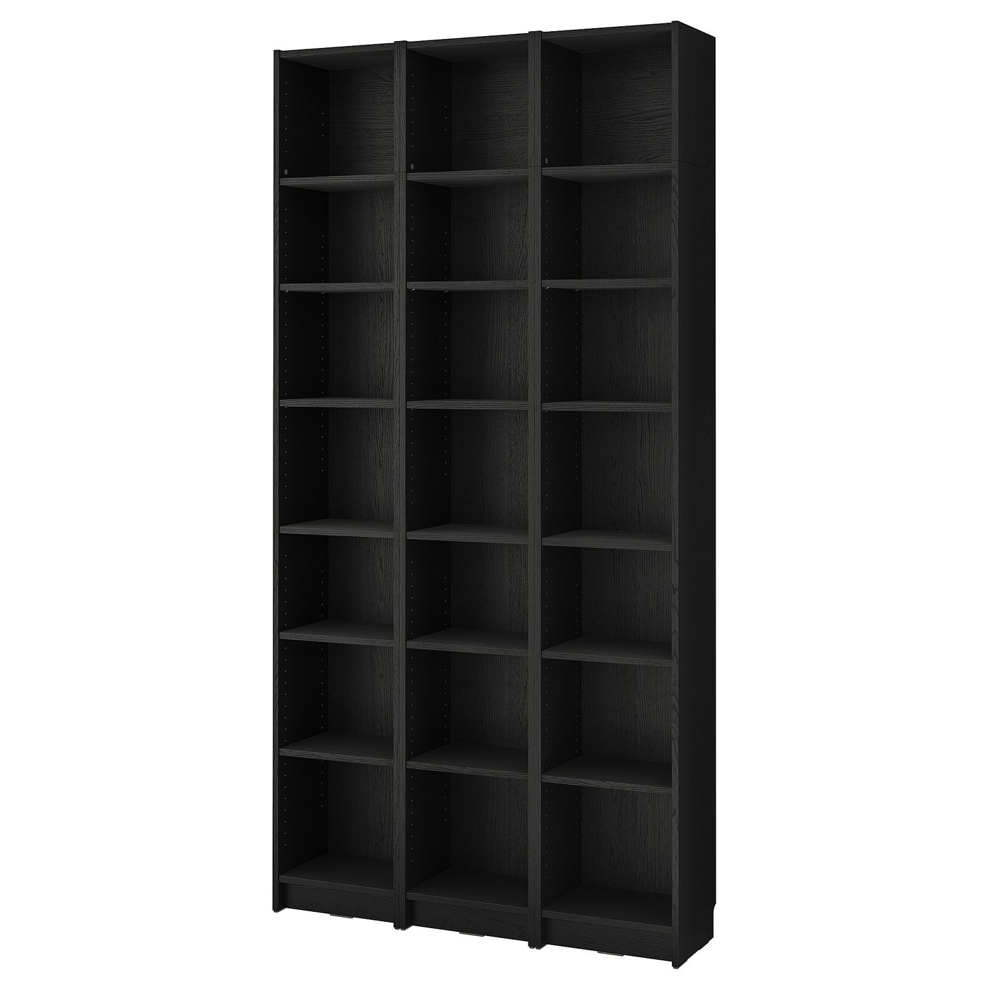 BILLY bookcase comb with extension units, black oak effect