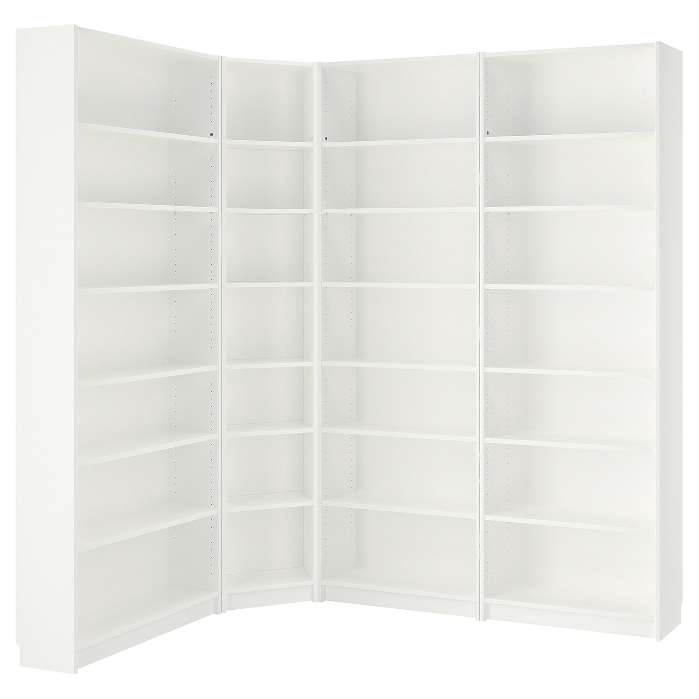 BILLY bookcase, white, 215/135x28x237 cm - IKEA