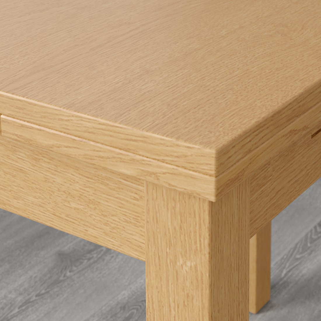 BJURSTA Extendable table, oak veneer, Length 180 cm IKEA