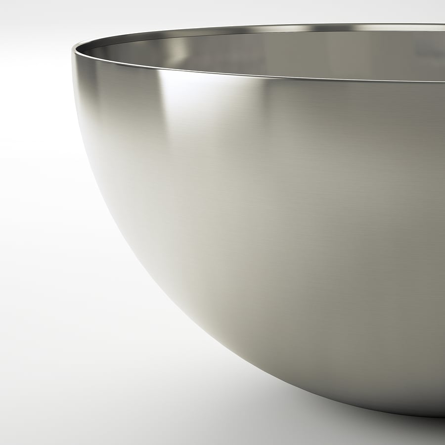 BLANDA BLANK Serving bowl, stainless steel, Height 13 cm IKEA