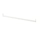 A white BOAXEL clothes rail, a steel bar with l-shaped ends for easy mounting, ideal for organizing and hanging clothes.