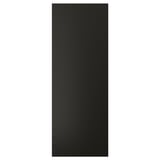 Black rectangular door panel, plain design, made of fibreboard and acrylic paint.