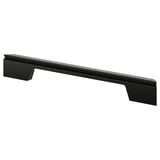 Black BODBYN kitchen handle, fiberboard with plastic foil, sleek and elongated design.