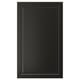 A BODBYN black cabinet door with a classic beveled panel design. It has a smooth, lacquered finish.
