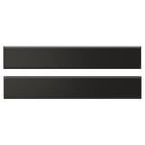 BODBYN black drawer fronts, fiberboard with smooth lacquered finish, rectangular and beveled panel design.