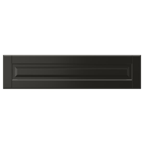 Black BODBYN drawer with beveled edges, painted fiberboard, modern design.