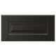 Black BODBYN drawer front with beveled panel, sleek modern design.
