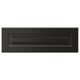 Modern black rectangular BODBYN drawer front with beveled panel design in smooth, lacquered fiberboard.