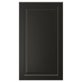 Black BODBYN cabinet door, sleek rectangle with beveled edges.