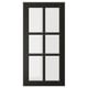 Black BODBYN glass cabinet door with beveled frame and tempered glass.