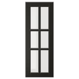 A BODBYN black glass door with a beveled frame and tempered glass, featuring a classic and sophisticated design.
