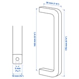 Illustration with measurements for the product: BORGHAMN.